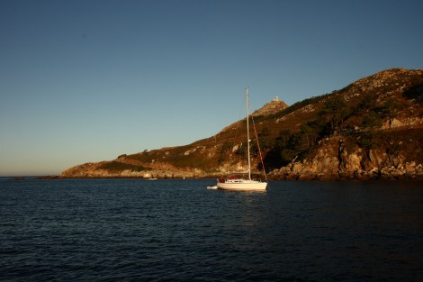 Wir ankern zwischen den Islas de Cíes