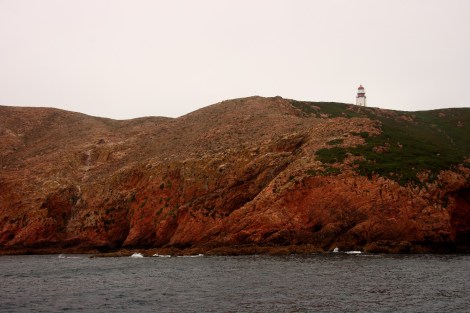 Leider kein Ausflug zum Leuchtturm wegen Welle und Nebel