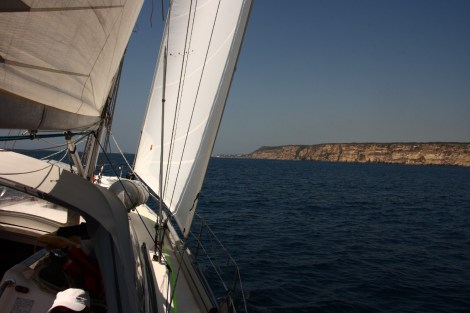 Wir nähern uns dem Kap Trafalgar (Bilder erst auf der Rückfahrt aufgenommen)