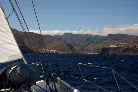 San Sebastian auf Gomera in Sicht