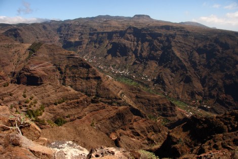 Wanderung von Puerto de Vueltas nach Arure, Blick ins Valle Gran Rey