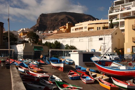 Von Hafen Blick zurück: Da oben waren wir