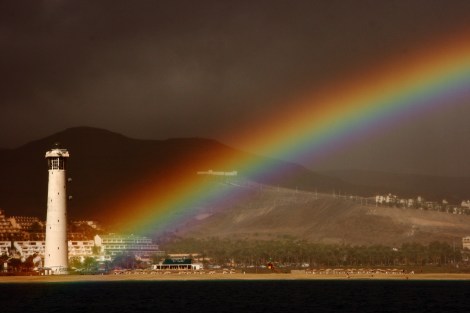 Der Regenbogen sah wirklich so aus!