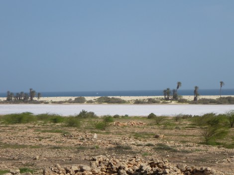 Wir kommen an einem Salzsee vorbei