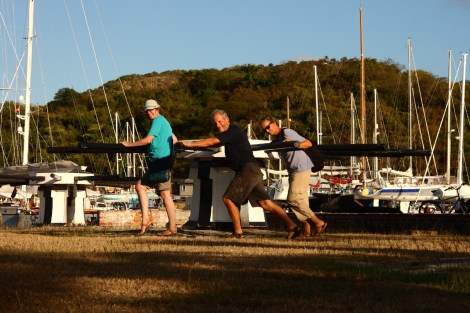 Gabi, Annette und Thomas drehen am Rad