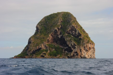 Der Rocher du Diamant. 1804 als englisches Kriegsschiff "H.M.S.Diamant Rock" genutzt