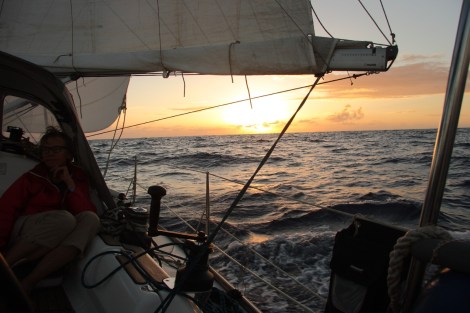 Abendstimmung bei leichtem Wind. Uns geht es gut