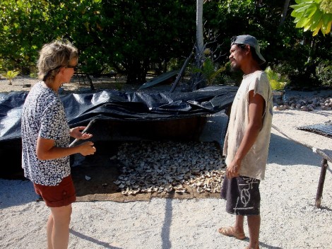 Wir bekommen die Copra-Produktion erklärt