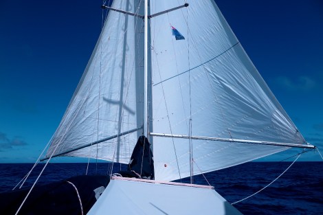 Unter Passatsegeln auf dem Weg nach Apia in Samoa