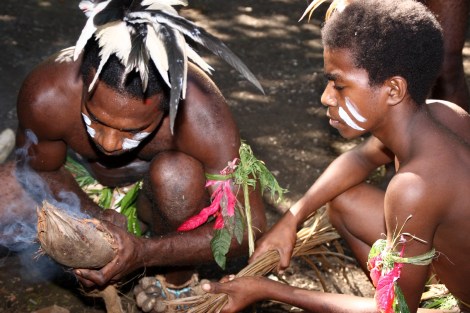 Feuermachen ohne Streichhölzer