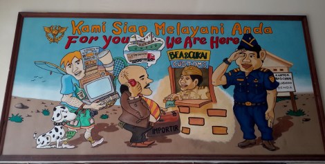 Unter diesem Bild warteten wir fünf-mal