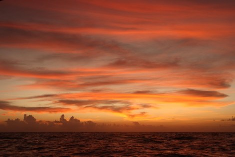 Abendstimmung bei ruhiger See