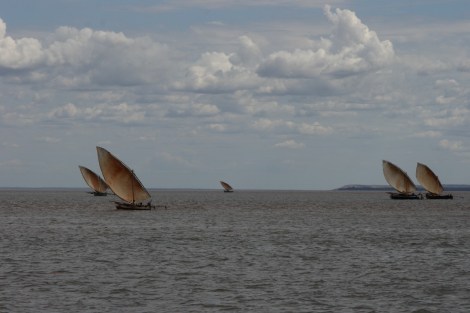 Lastensegler in Mahajanga, unsere letzte Hafen in Madagaskar 