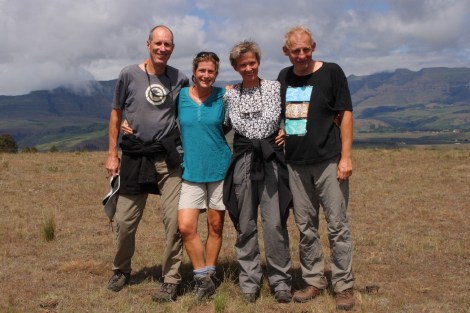 Monique, Pieter, Annette und Thomas beim Wandern