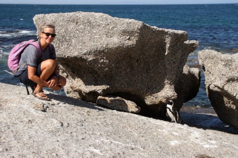 Eine freundliche Begegnung, man beachte den Größenunterschied