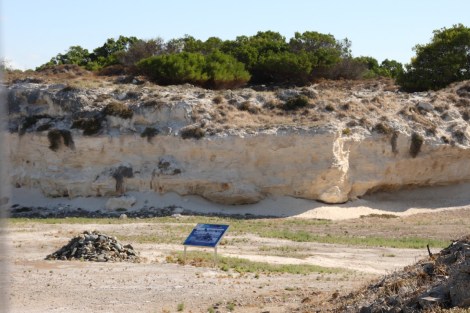 Der Steinbruch, in dem die politischen Gefangenen arbeiten mussten