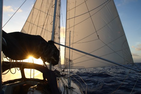 Genua und Fock ausgebaumt