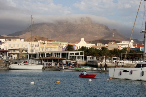 Mindelo vom Liegeplatz aus gesehen