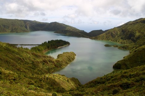 Blikc auf den Lagoa do Fogo