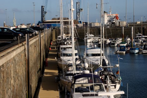 Blick von oben bei Ebbe