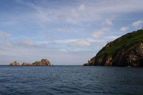 Blick aus der Bucht „La Grève de la Ville“
